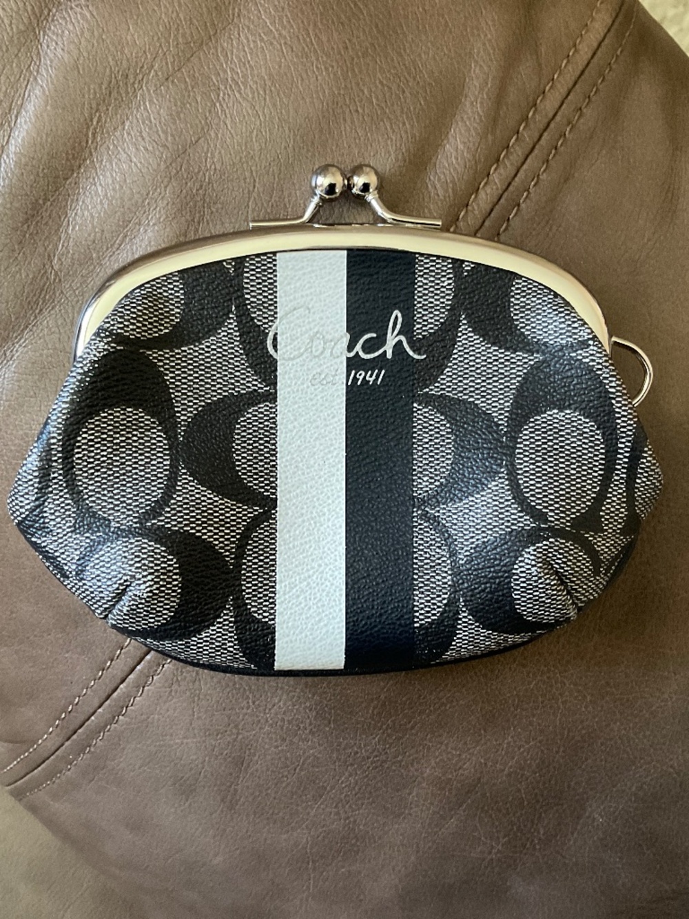 Coach kisslock coin purse
